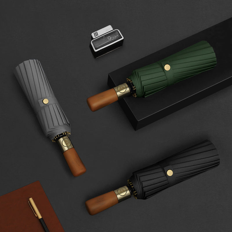 16 Ribs Automatic 3 Fold Umbrella 