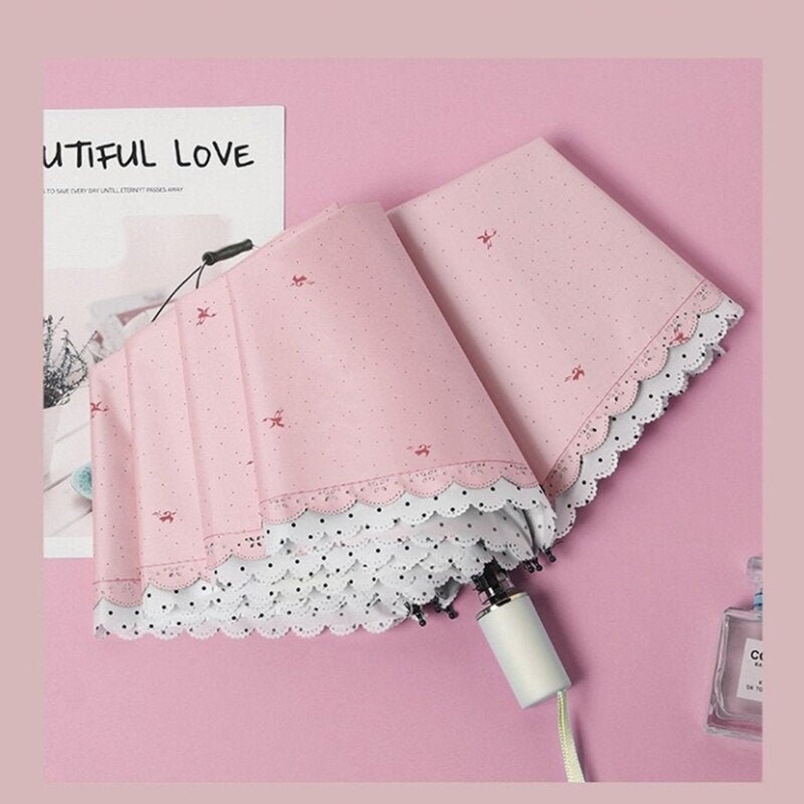 Anti Uv Ladies Folding Umbrella
