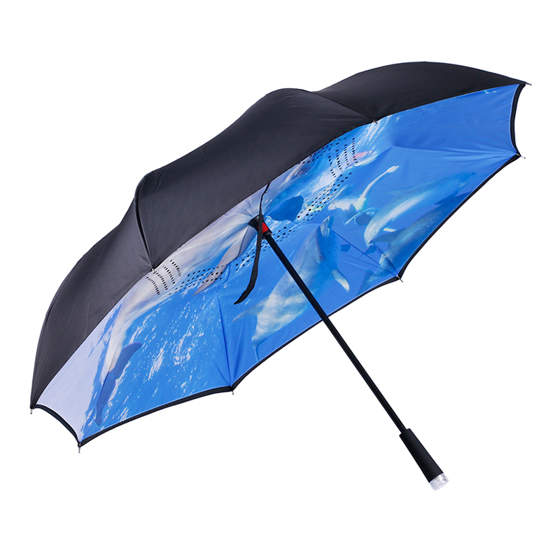 Reverse Umbrella with LED Light