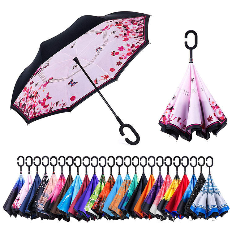 Inside Print Double Canopy Inverted Umbrella