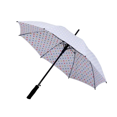 Silk Screen Print Fiberglass Straight Umbrella