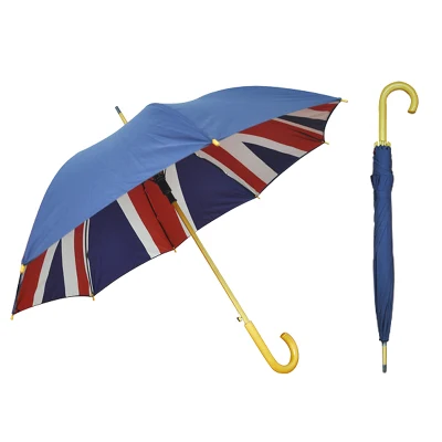 Portable Windproof Straight Umbrella Double Layer with Logo Prints Custom