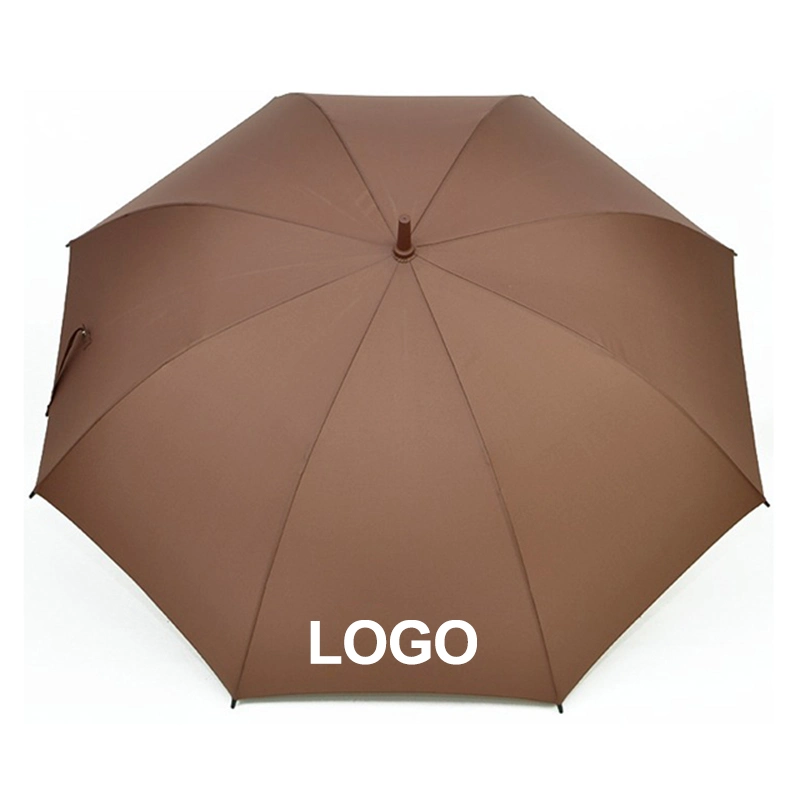 Solid Color N Glass Fiber Advertising Golf Mens Straight Umbrella with EVA Handle 