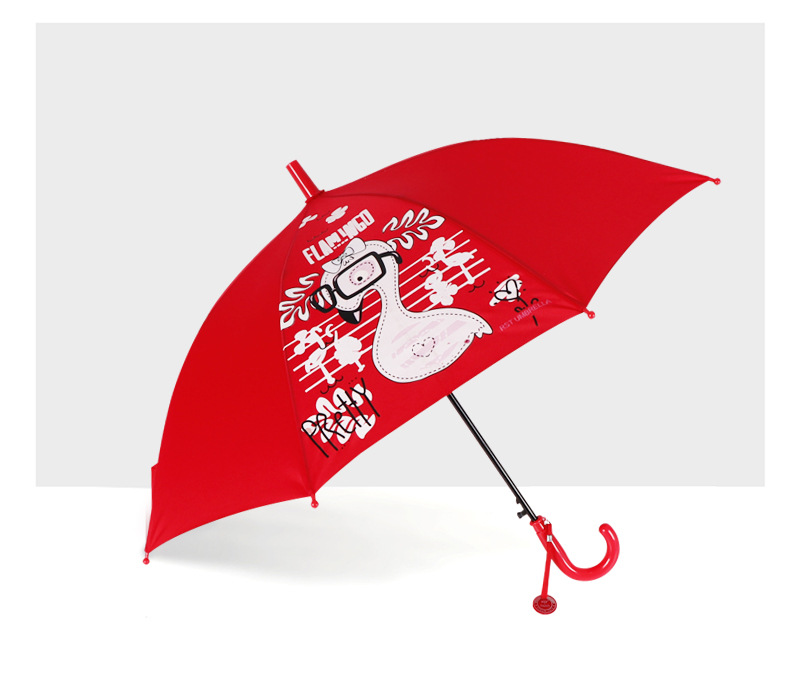 Kids Auto Open Whistle Straight Umbrella