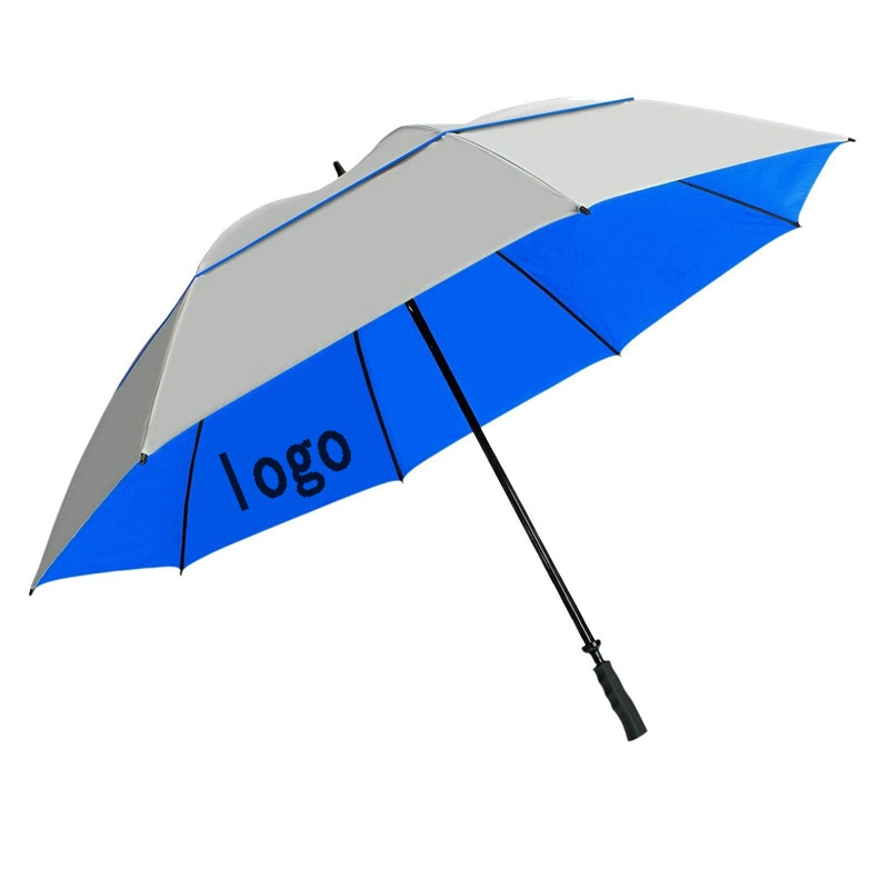 Custom Logo Printing UV Protection Vented Rain and Sun Golf Umbrella 