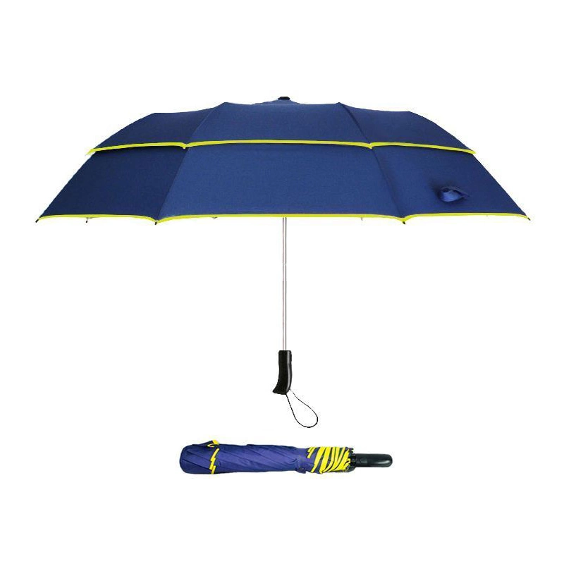 Double Layer Large Windproof Two Fold Umbrella