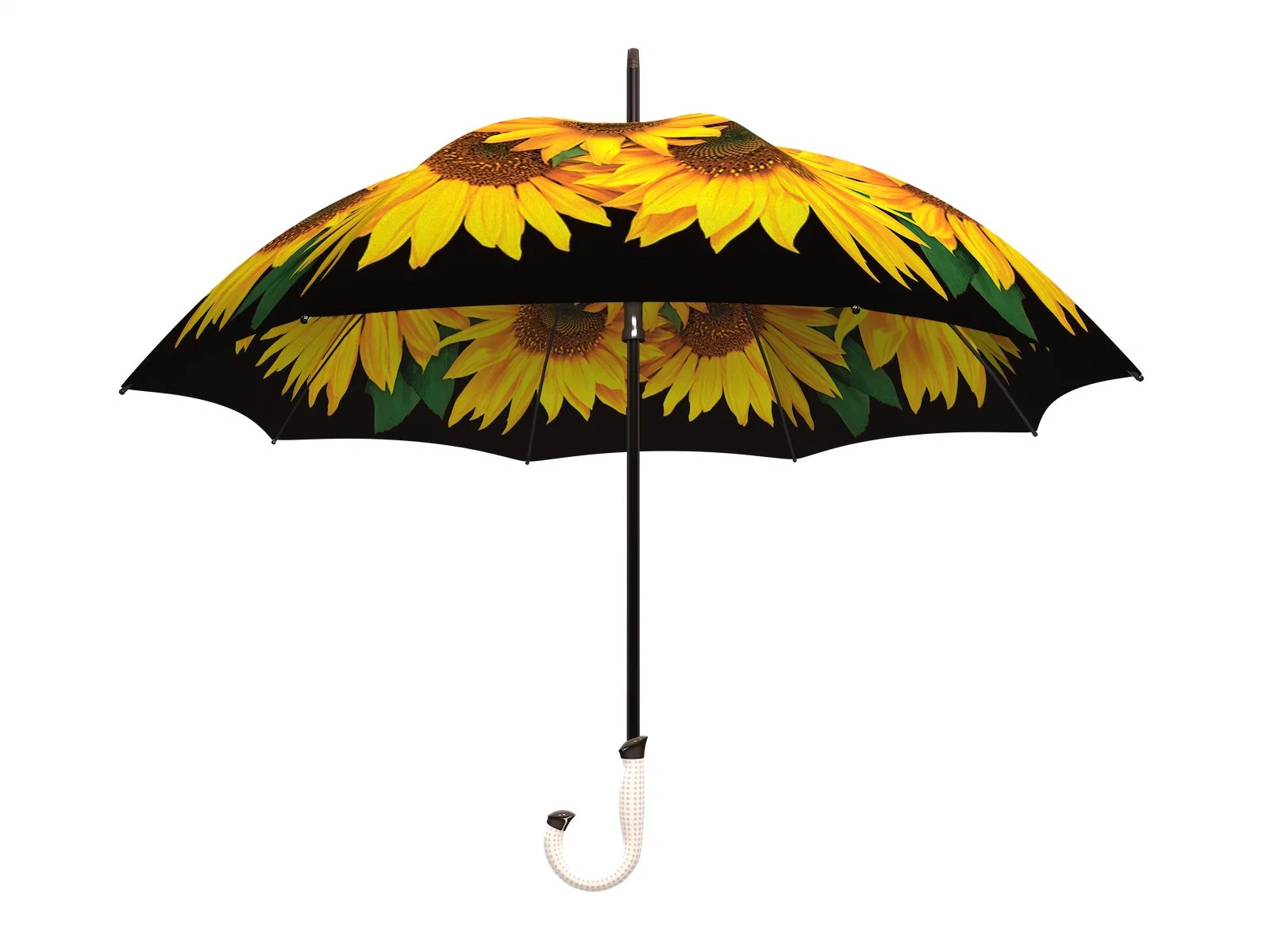 Sunflower Printed Auto Open & Manual Close Stick Umbrella
